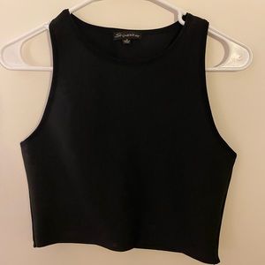 Shinestar Black Crop Top